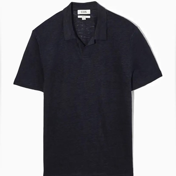 COS Regular-Fit Linen Polo Shirr - Picture 5 of 6